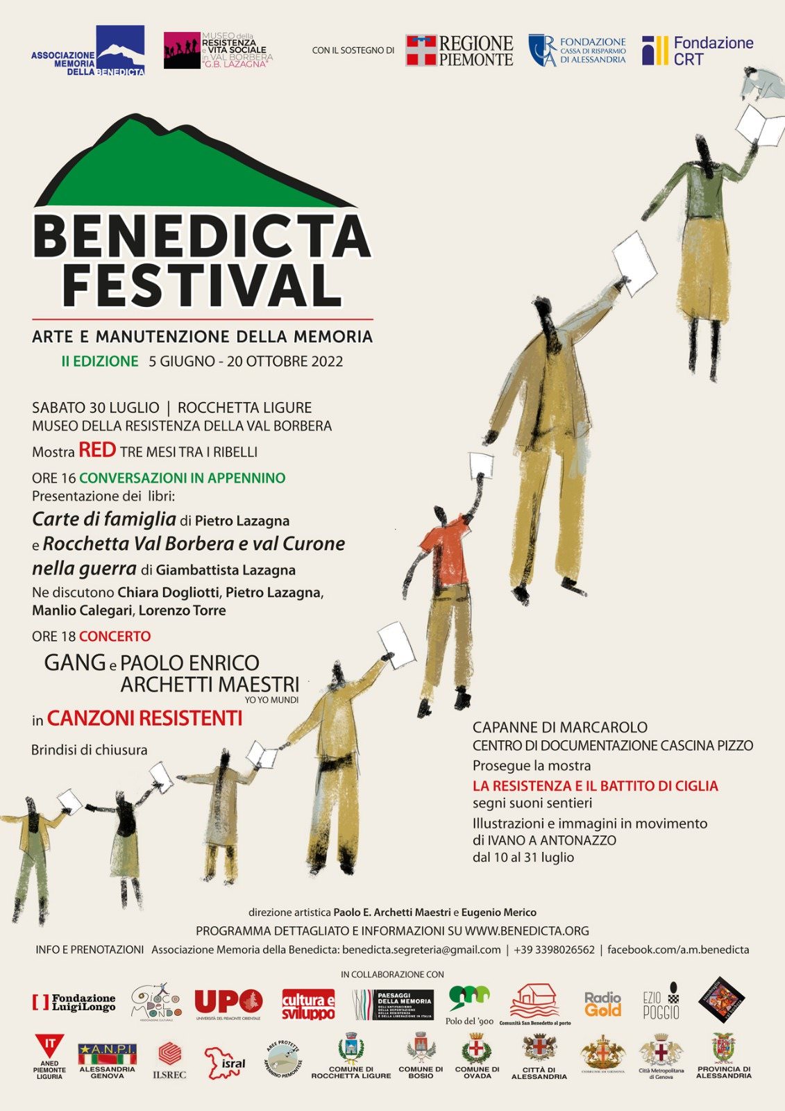 Foto 1 - Il 30 luglio il Benedicta Festival porta la musica di Gang e Yo Yo Mundi al Museo della Resistenza della Val Borbera